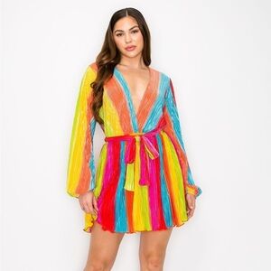 Watercolor Tie Dress